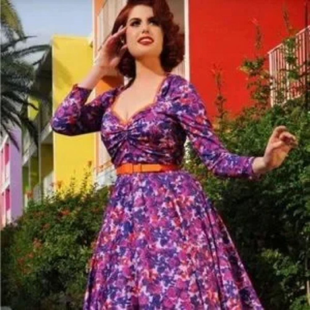 pinup couture Heidi with sleeves swing dress size 3x